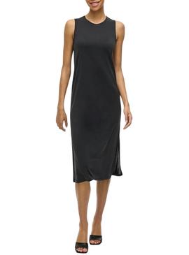 Vestido Vila Vimodala midi preto para mulher.