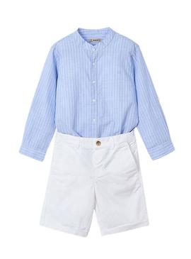 Conjunto de Bermuda azul para menino.