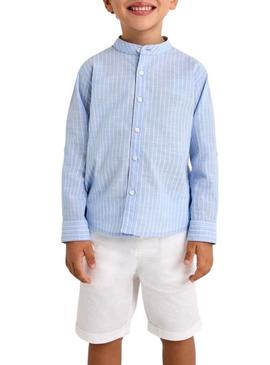 Conjunto de Bermuda azul para menino.