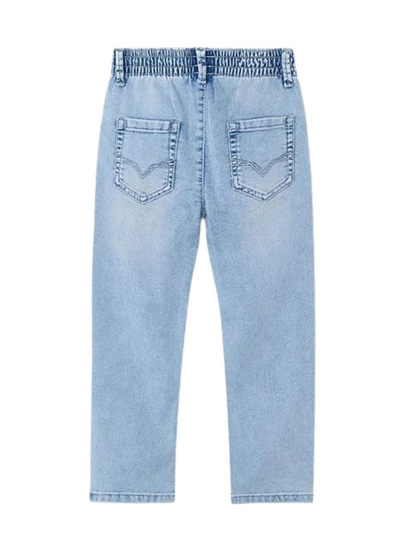 Calça Mayoral Soft denim jogger para menino.