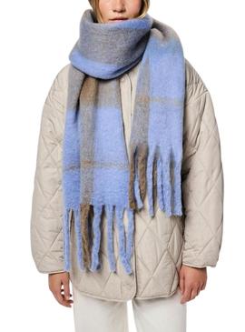 Cachecol Pieces Lysna azul para mulher.