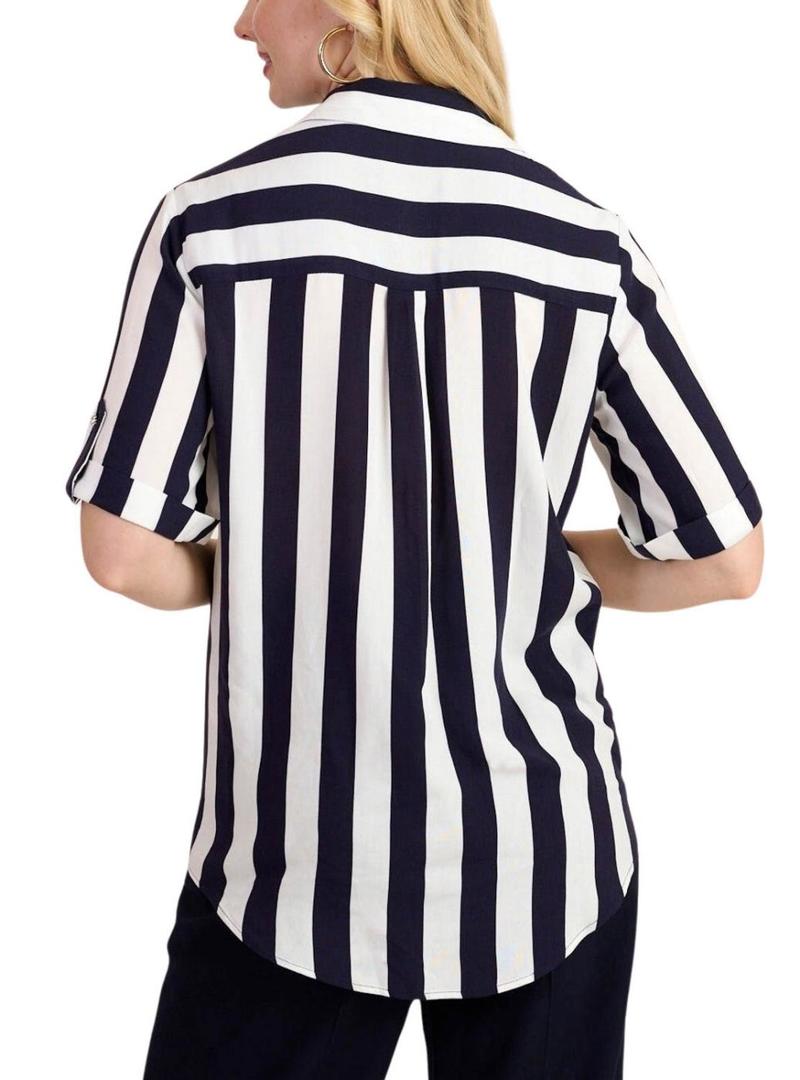 Camisa Naf Naf Popey azul marinho para mulher.