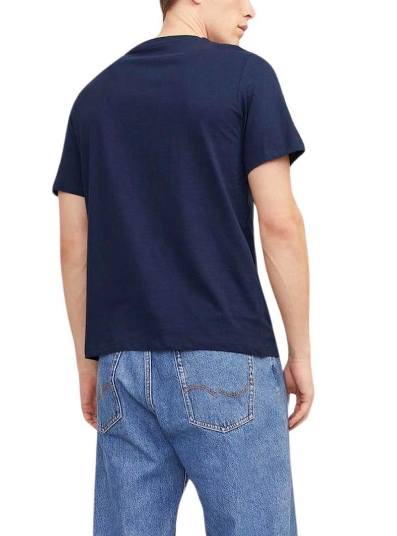 Camiseta Jack and Jones Summer azul para homem.