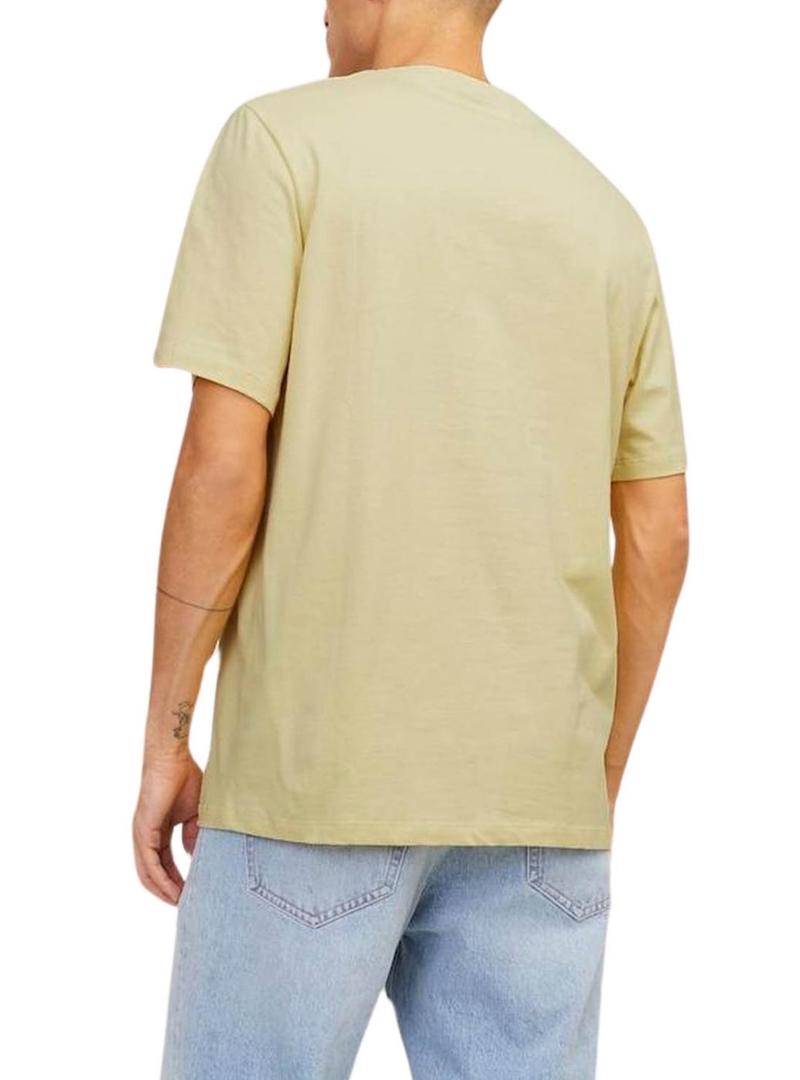 Camiseta Jack and Jones Summer amarela para homens