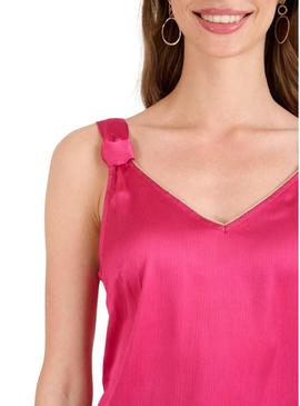 Camiseta Naf Naf Sofía rosa para mulher.