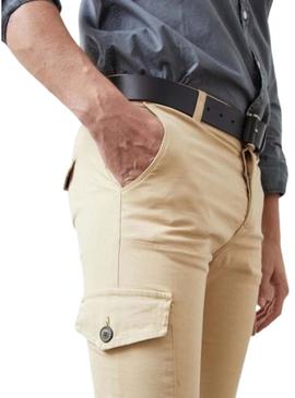 Calça cargo Altonadock bege para homem.