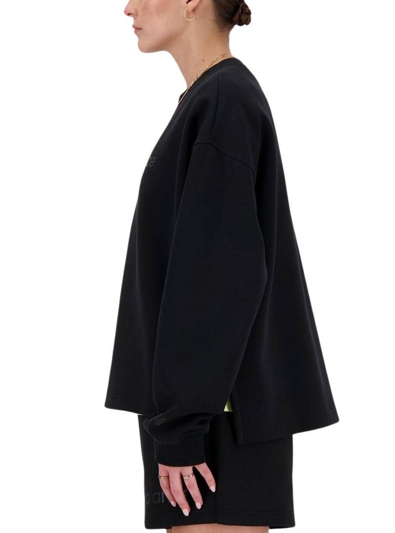 Moletom New Balance Hyper Density Preto Para Mulher.