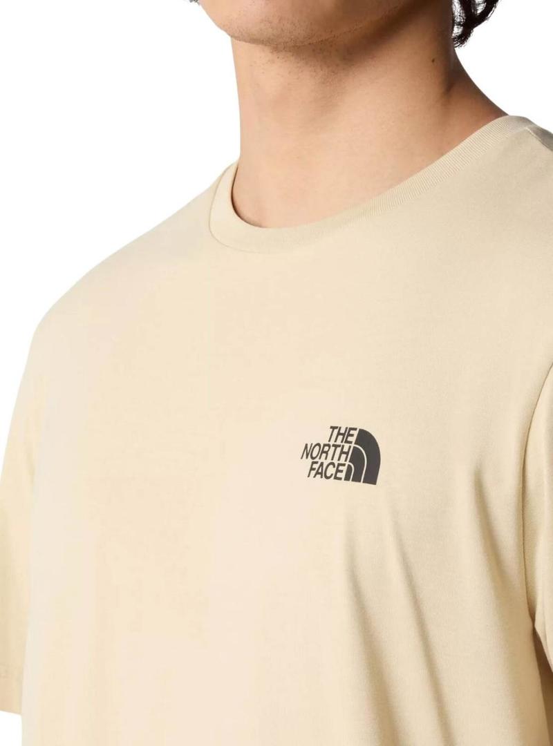 Camiseta The North Face Simples Bege para Homem
