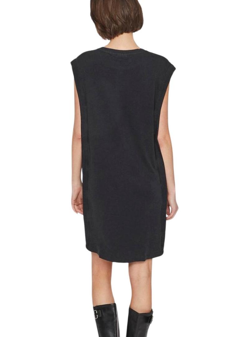 Vestido Vila Viursa Negro Para Mulher.