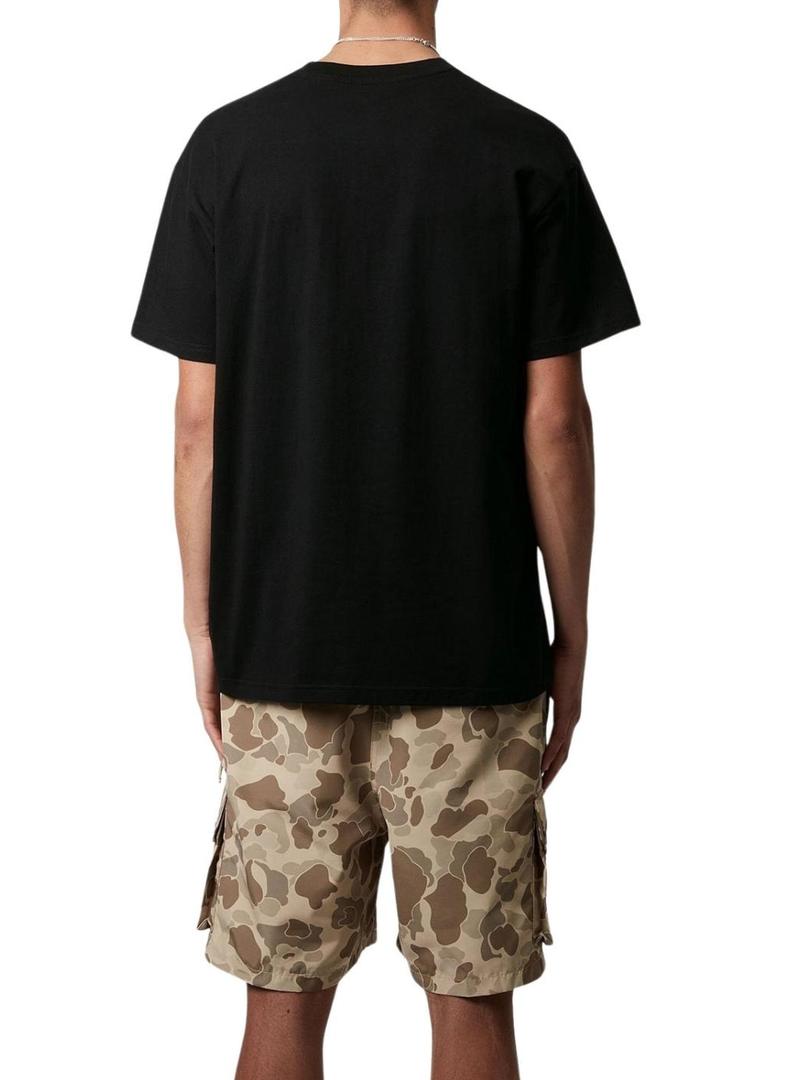 Camisa Carhartt Pocket Heart preta para homem.