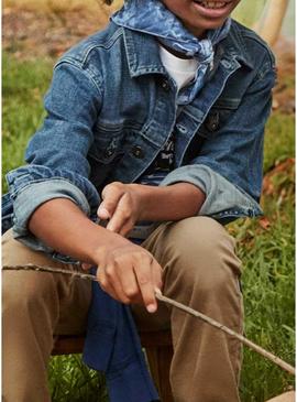 Jaqueta de ganga Mayoral trucker azul para menino