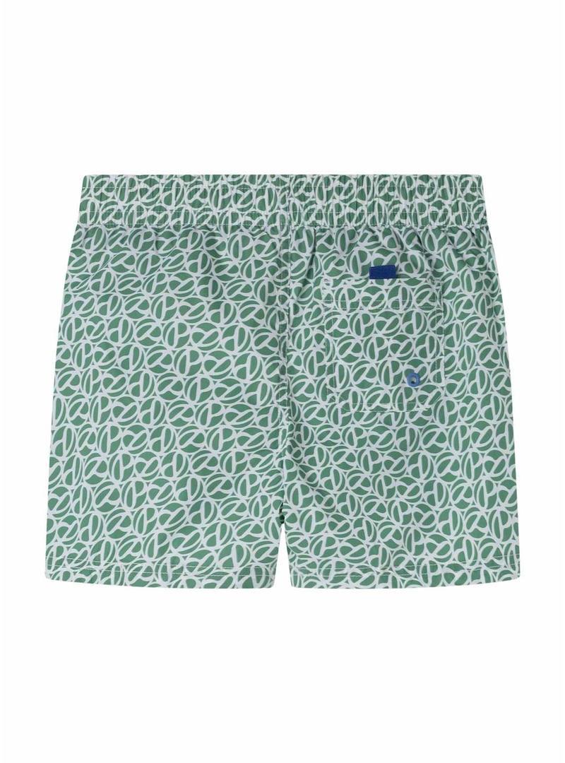  Fato de banho Pepe Jeans estampada verde para menino