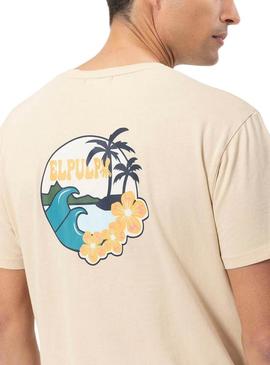 Camisa  El Pulpo Paisagem Bege Para Homem