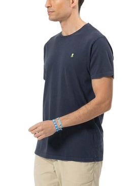 Camiseta   El Pulpo  Lavado Logo Marinho Para Homem