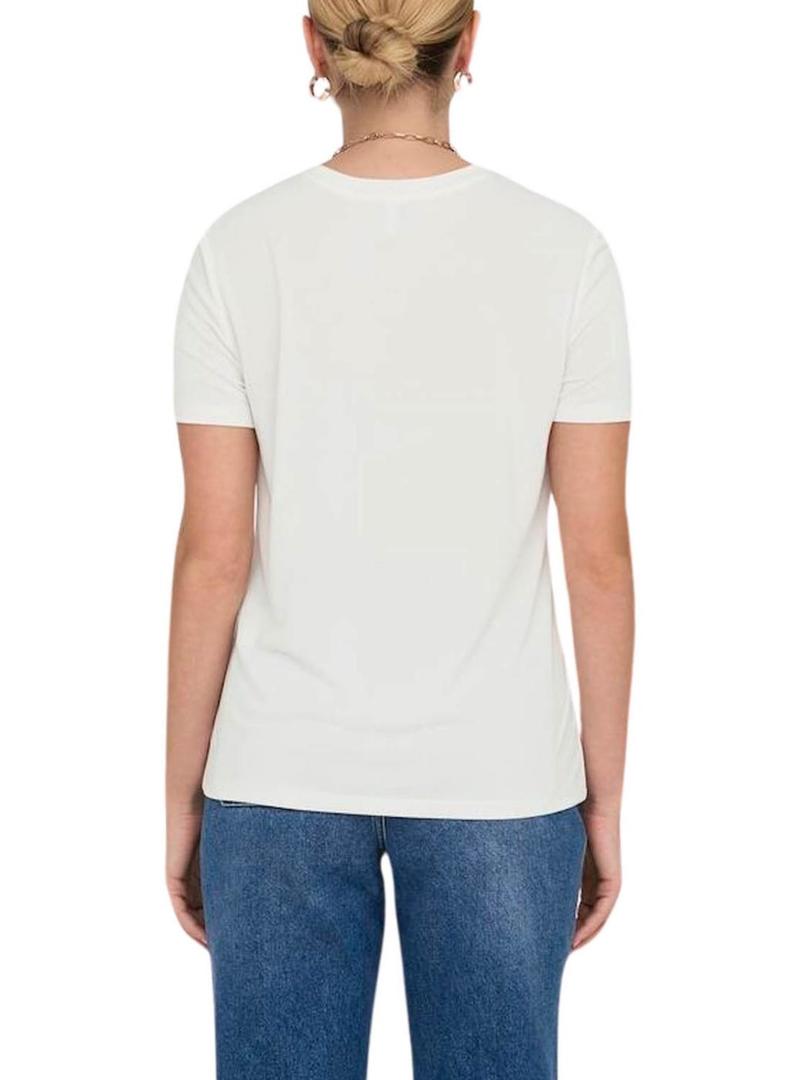 Camisa Only Free Leaf Branca para mulher