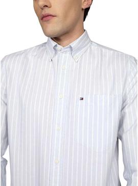 Camisa Tommy Hilfiger Heritage azul para homem.
