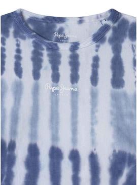 Camiseta Pepe Jeans Stef azul para menina.