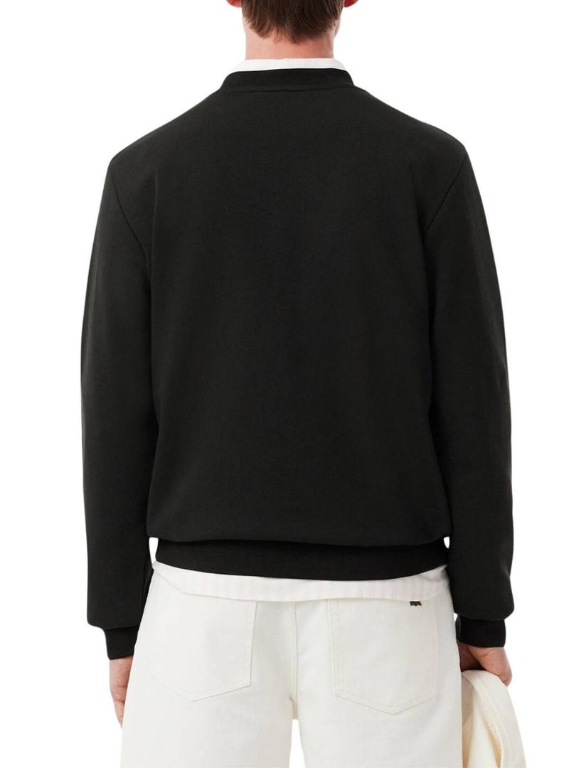 Moletom Lacoste preto com logo para homem.