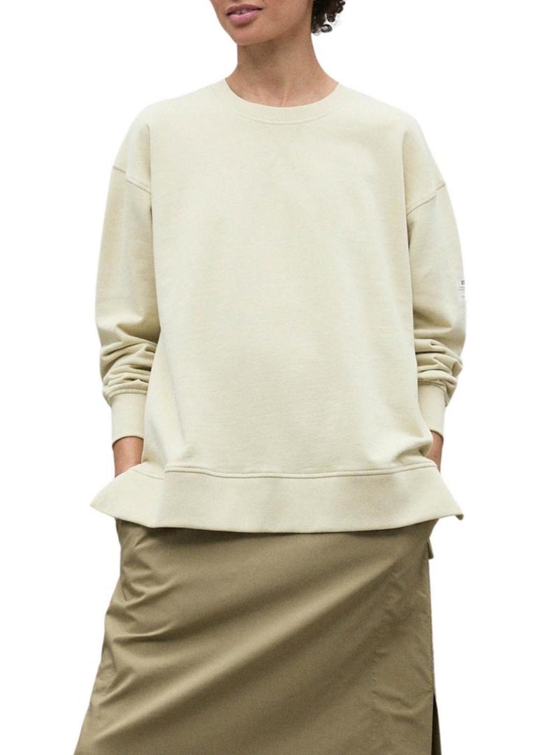 Blusa Ecoalf Storm bege para mulher