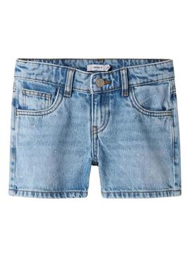   Bermuda Name it Rose regular denim para menina.