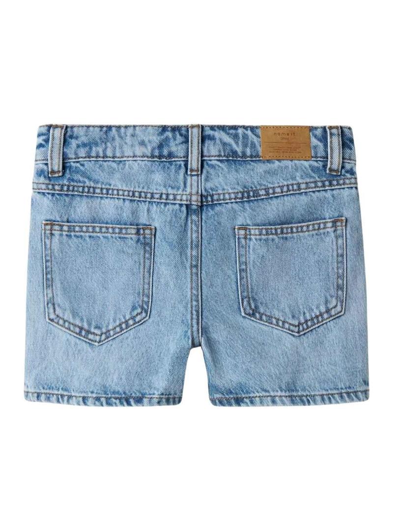   Bermuda Name it Rose regular denim para menina.