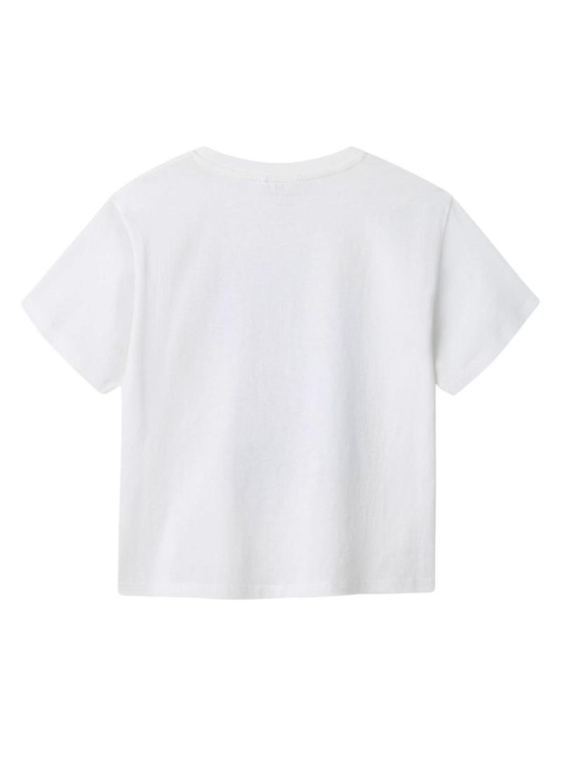 Camiseta Name It Fogl regular branca para menina.