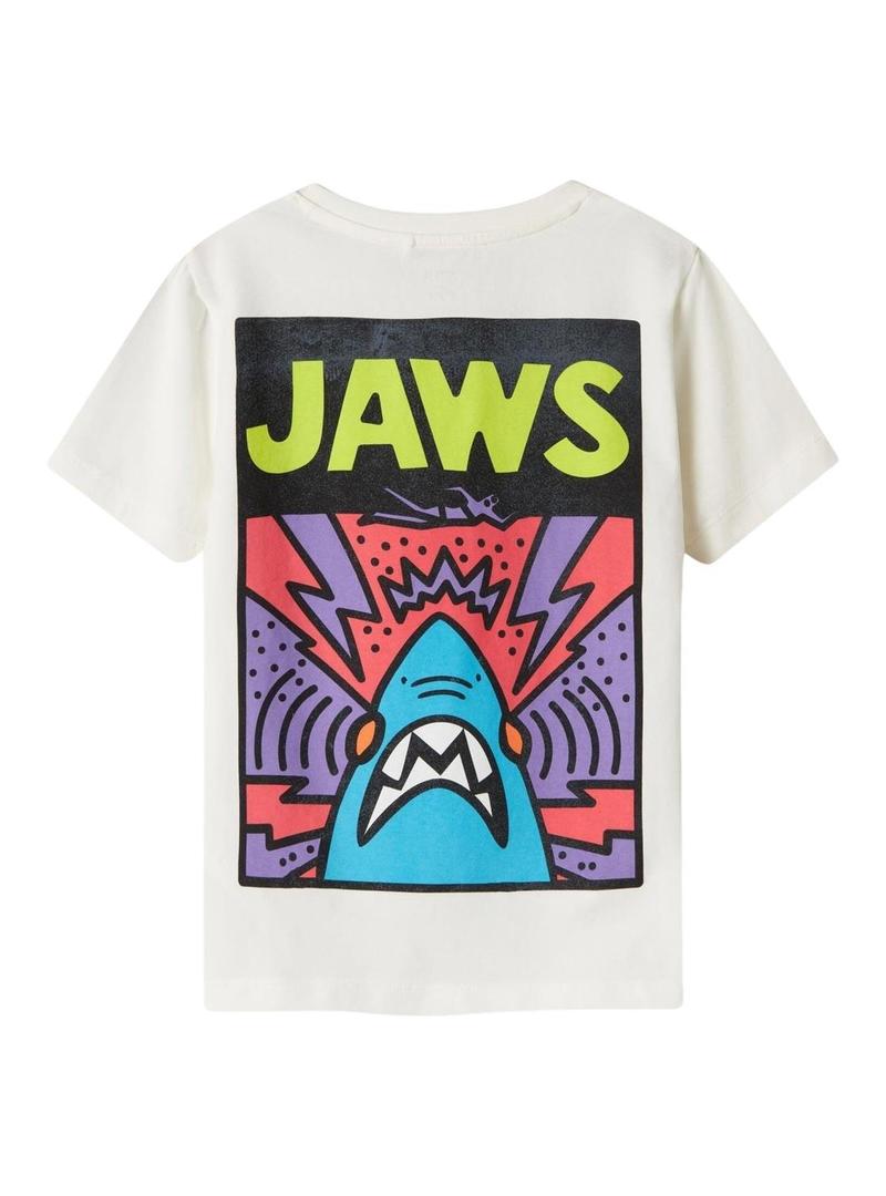 Camisa Name It Makai Jaws regular bege infantil