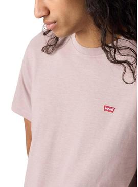 Camiseta básica rosa para homem da Levis