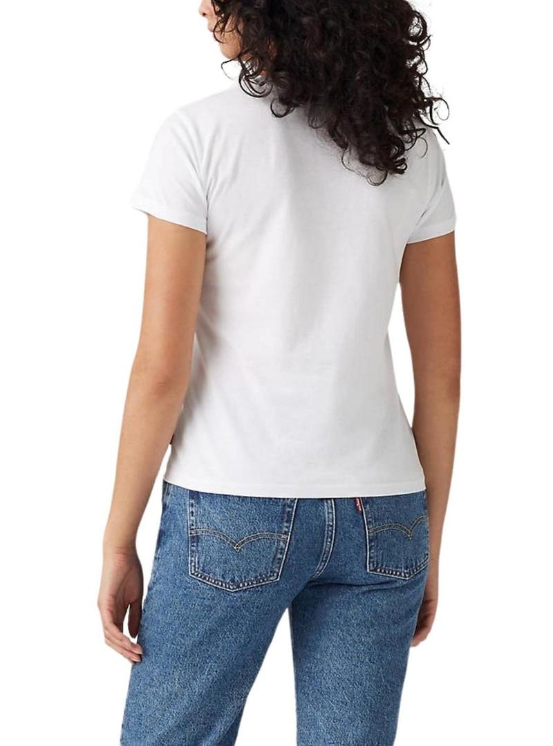 Camiseta Levis The Perfect Tee branca para mulher.
