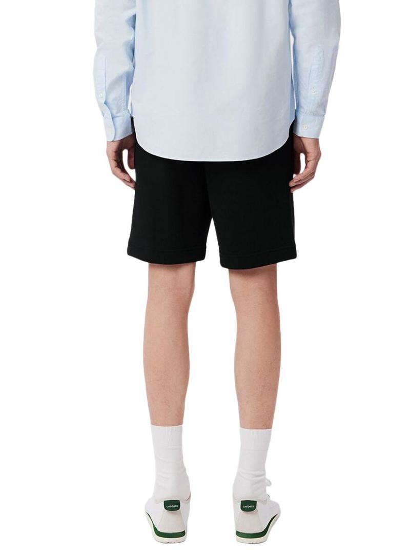 Short Lacoste Jogger preto para homem.