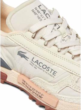 Sapatilhas Lacoste Elite bege para mulher.
