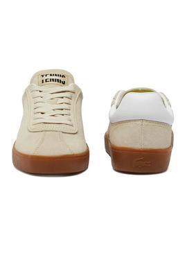 Sapatilhas Lacoste Baseshot bege para homem.