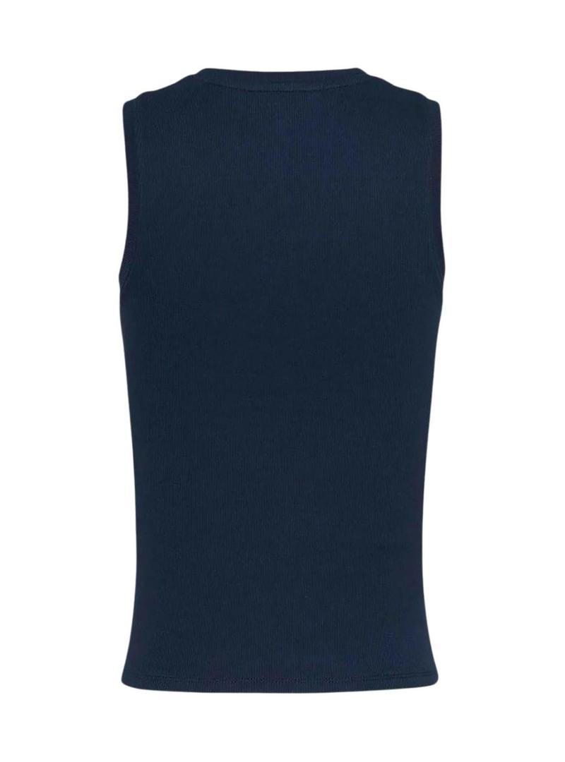 Camiseta Tommy Jeans Tank Top azul marinho para mulher.