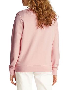 Moletom Tommy Jeans Essential Logo rosa para mulher