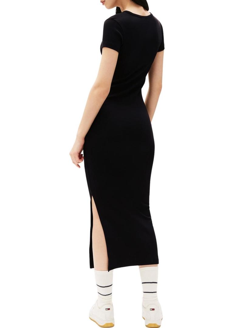 Vestido Tommy Jeans Bodycon preto para mulher