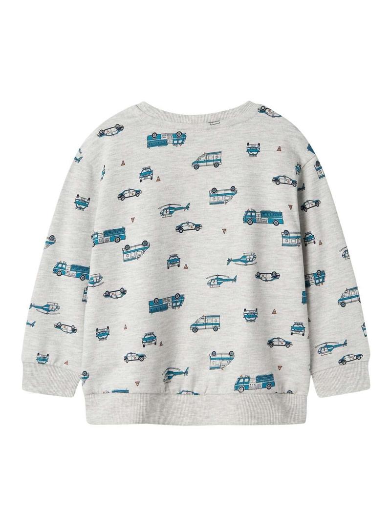 Moletom Name It Troy cinza para menino.