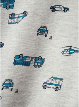 Moletom Name It Troy cinza para menino.