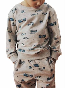 Moletom Name It Troy cinza para menino.