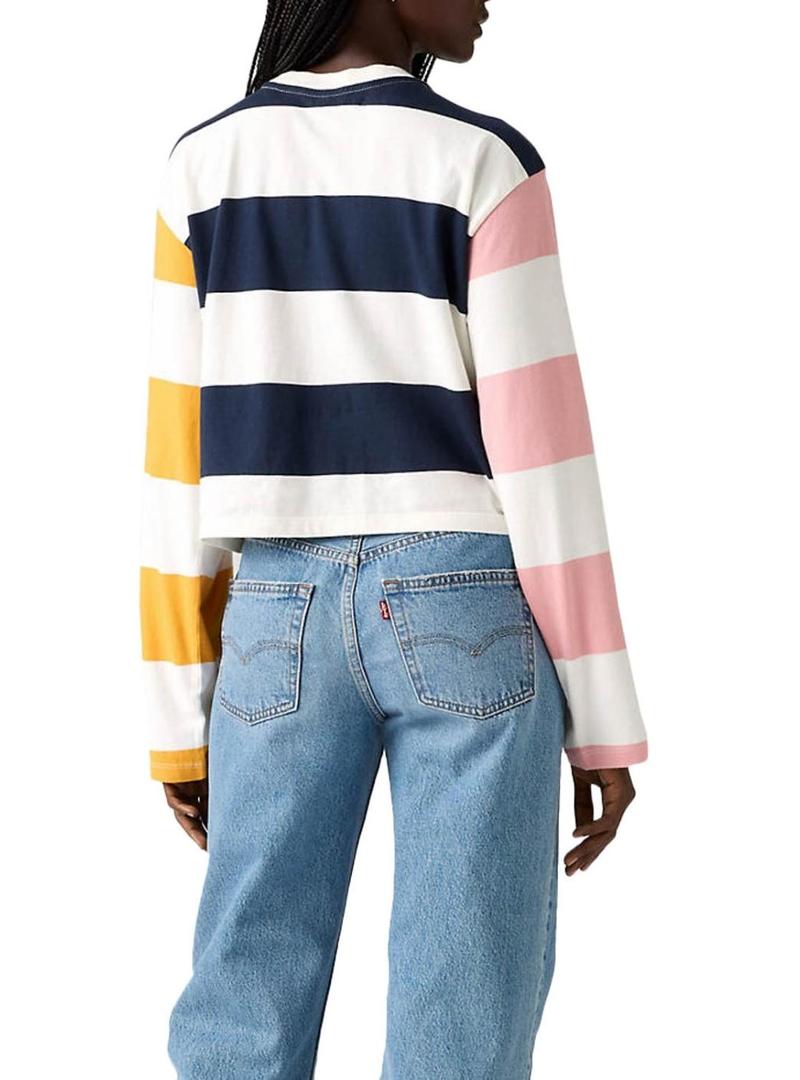Camiseta Levis Rugby multicolor para mulher.
