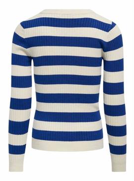 Top Only Kogkarol listrado azul e branco para menina