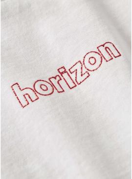 Camiseta Name It Falaura Regular branca para menina.