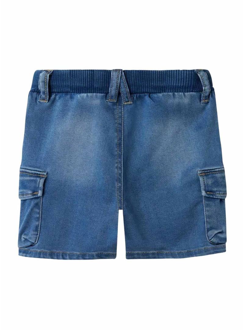 Bermudas Name It Ben Baggy denim azul para menina.