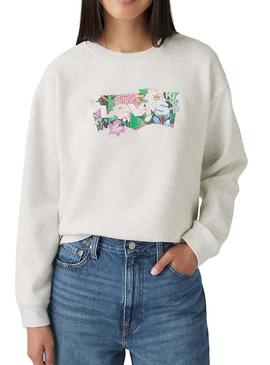 Moletom Levis Coloring cinza para mulher