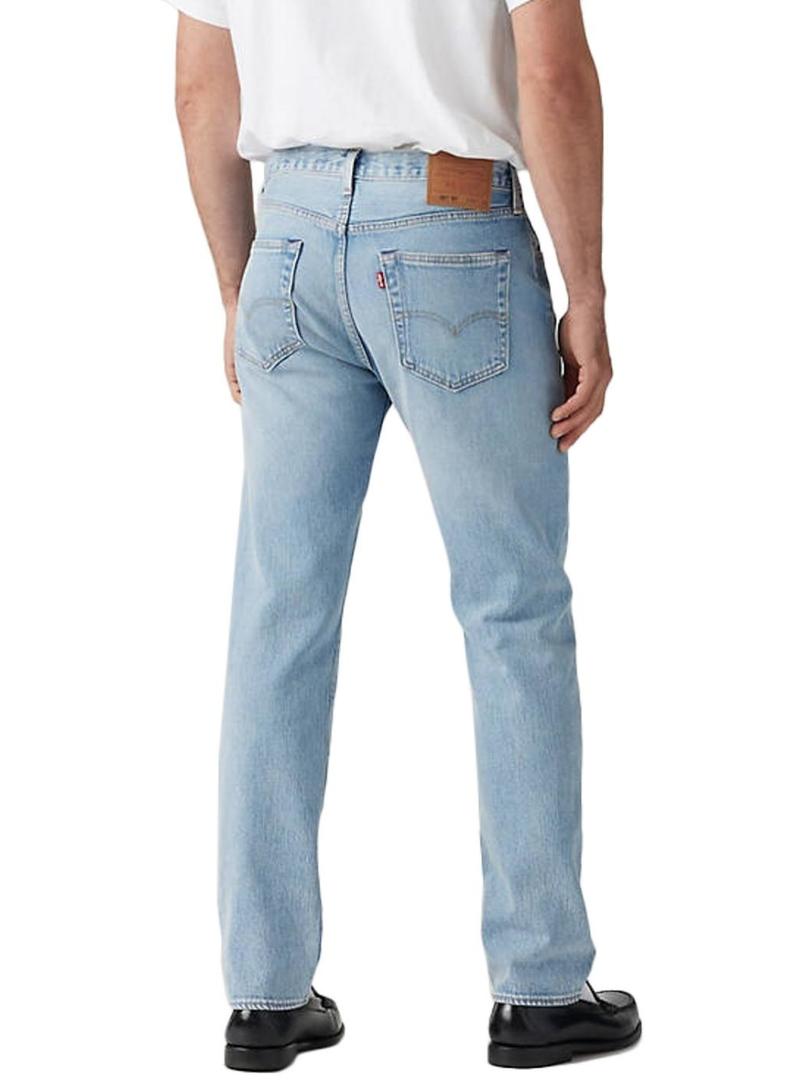 Calça jeans clara Levis 501 slim para homem