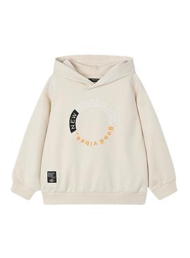 Moletom Mayoral Athetics bege para meninos.