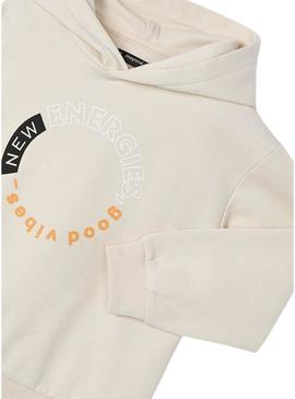 Moletom Mayoral Athetics bege para meninos.