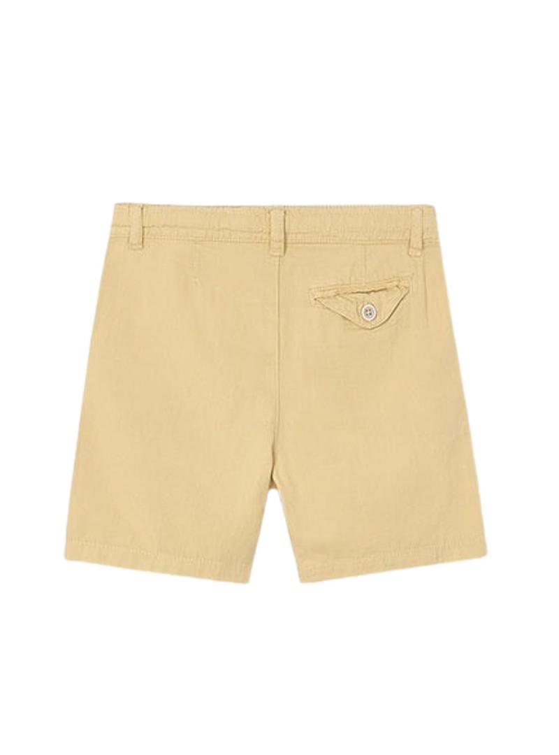 Bermuda Mayoral linho lavado amarelo para menina