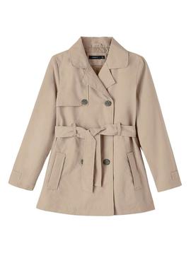 Gabardina Name It Madelin Trench bege para menina.