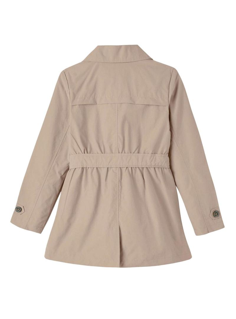 Gabardina Name It Madelin Trench bege para menina.