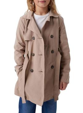 Gabardina Name It Madelin Trench bege para menina.